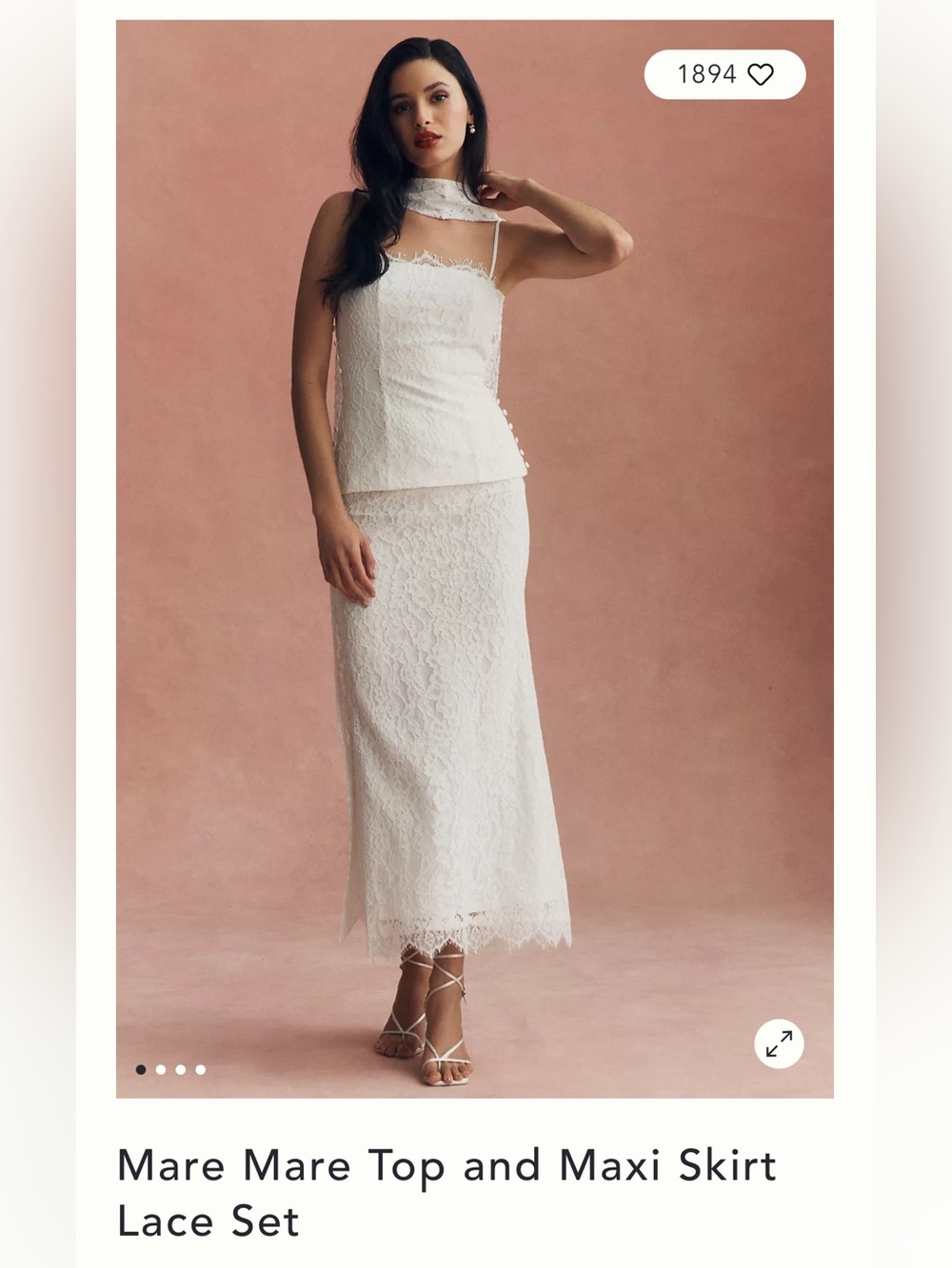 Mare Mare Top and Maxi Skirt Lace Set
